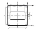 Vægflange - 155x155mm