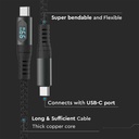 1m USB-C-kabel - sort