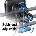 Magnetisk mobilholder m. QI-opladning + bil-vent. clip