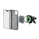 Magnetisk mobilholder m. QI-opladning + bil-vent. clip
