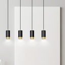 Fumiko 4 Sort/Guld Pendellampe - GU10, 230V, uden lyskilde, Max 10W - Til moderne belysning i hjemmet