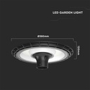 120W LED Havelampe med 4000K lysfarve og 9800lm lysstyrke - RA80 og IP65-klassificeret