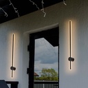 12W LED Væglampe i Sort med 3000K Lysfarve og IP65 Beskyttelse - Ideel til Udendørs Brug