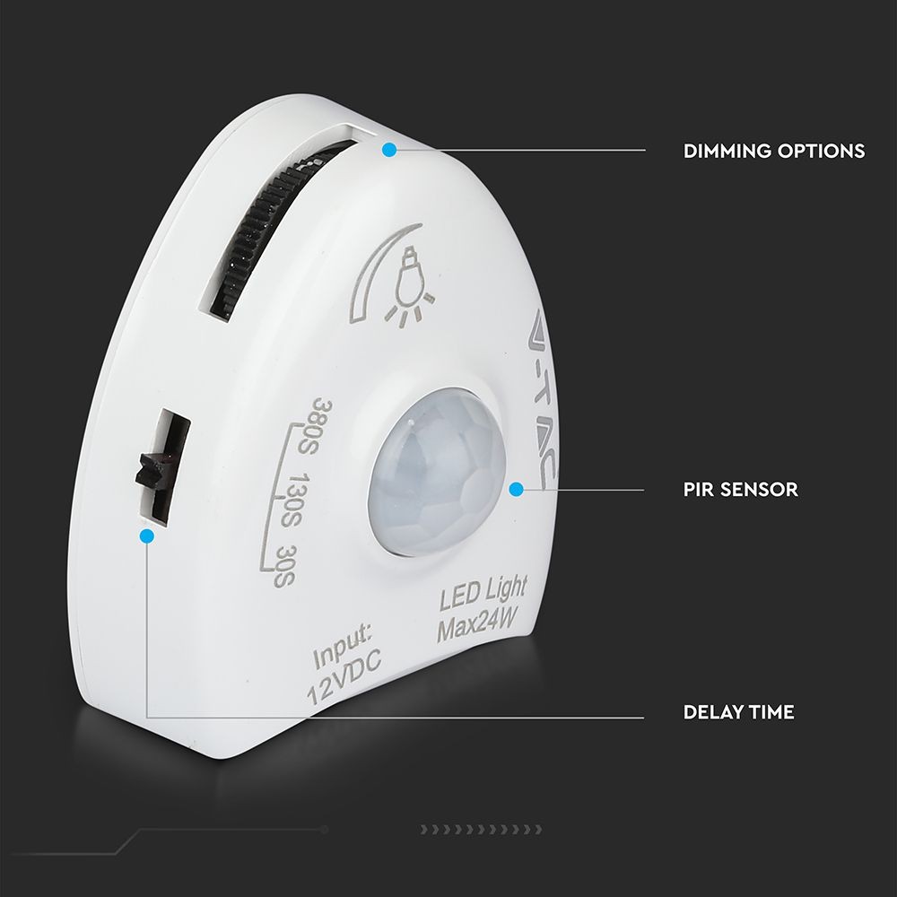 3W LED sengelampe med sensor til enkeltseng, lysfarve på 4000K