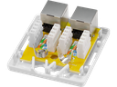 Cat.6A udtag til vægmontage - 2 x RJ45 hun, uskærmet