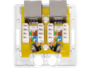 Cat.6A udtag til vægmontage - 2 x RJ45 hun, uskærmet