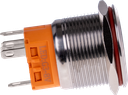 Trykkontakt - 1P ON-ON 3A/250V, GRØN LED