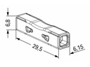 PUSH WIRE® inline fjedersamlemuffe - 2 x 0,75-4mm², 32A