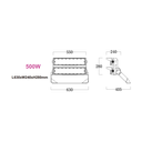 500W Stadion Projektør - 170lm/W, Philips Driver, 1-10V Dæmpbar, IP66, 85000lm, RA70, 3 Års Garanti