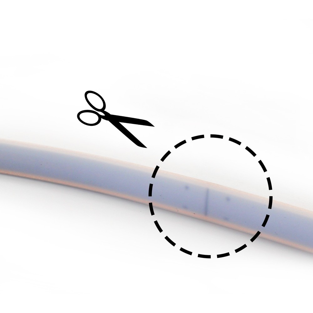 5 meter Rød Neon COB strip - 230V, IP67, 288 LED, 11,5W/m, kan klippes hver 10cm