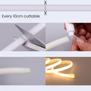 5 meter Rød Neon COB strip - 230V, IP67, 288 LED, 11,5W/m, kan klippes hver 10cm