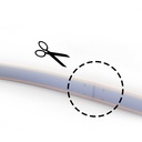 5 meter Rød Neon COB strip - 230V, IP67, 288 LED, 11,5W/m, kan klippes hver 10cm