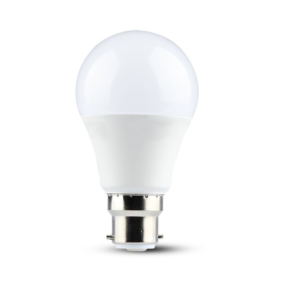 V-Tac 9W LED pære - B22, Erstatter 60W, 806lm, RA80