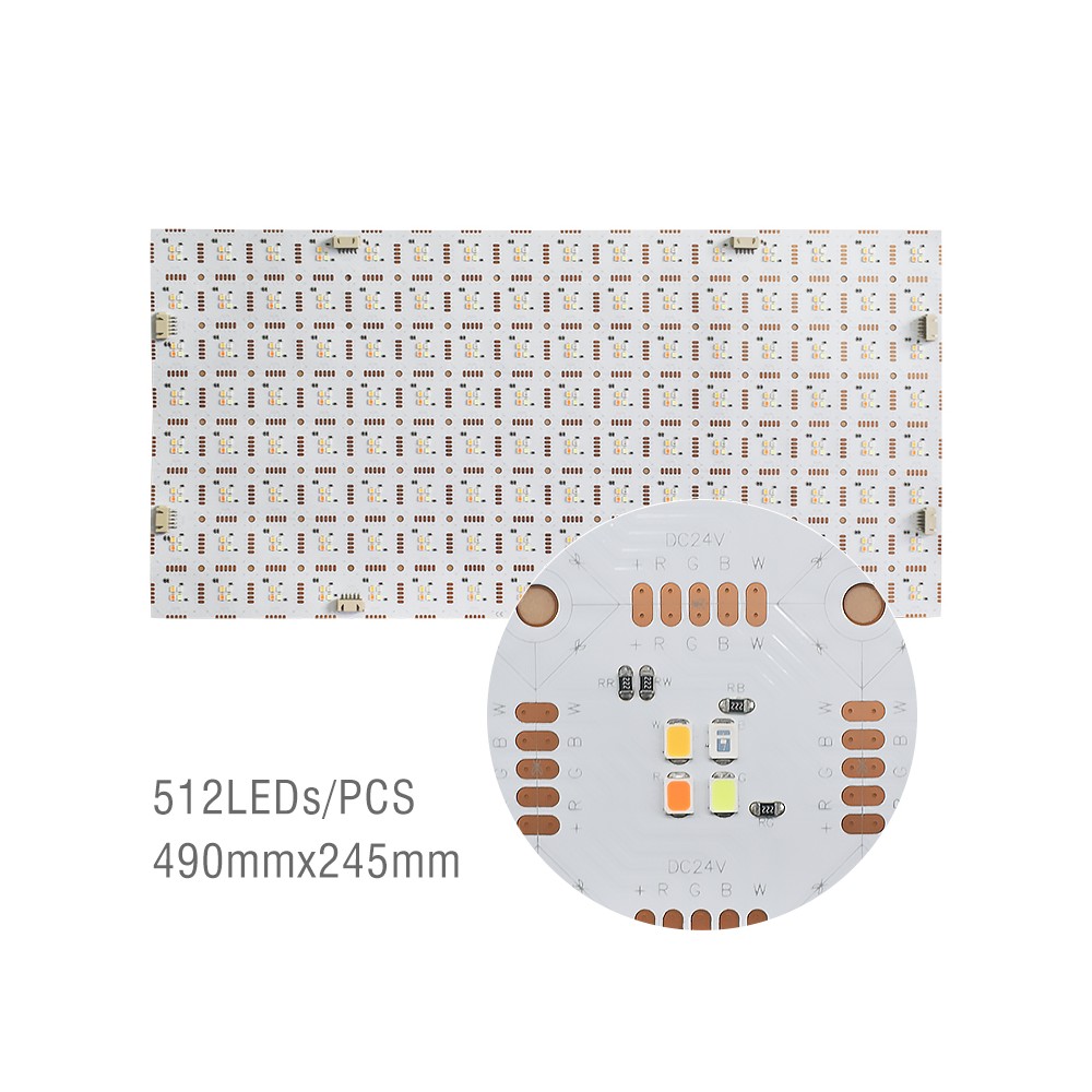 49x24 foldbar RGBW LED strip med høj farvegengivelse (RA95) - 45W, IP20, 24V