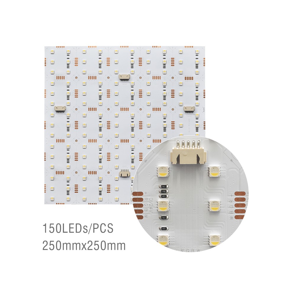 25x25 foldbar RGB+CW LED ark RA95, 17,5W - IP20, RA95, 24V