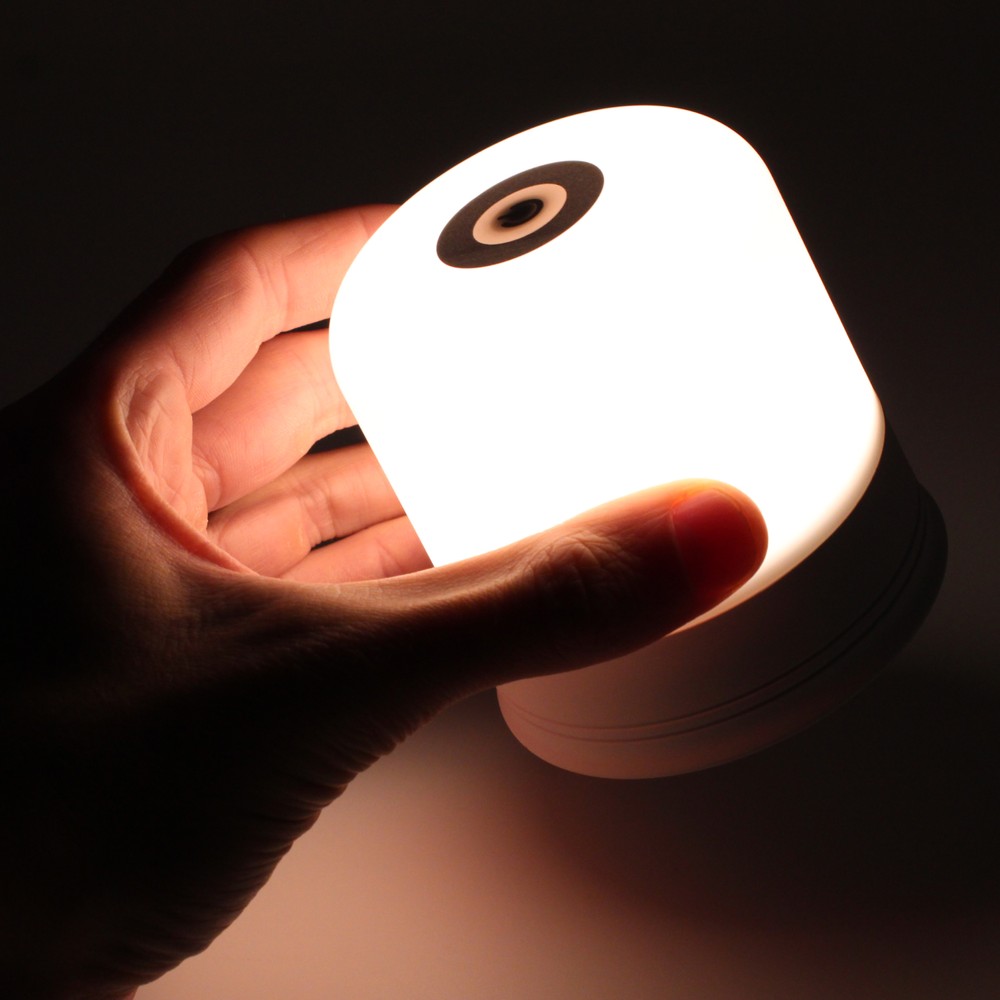 Opladelig LED bord/natlampe - Hvid, touch dæmpbar, 3i1, IP54 indendørs/udendørs