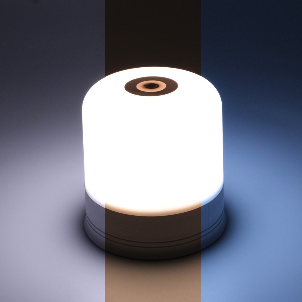 Opladelig LED bord/natlampe - Hvid, touch dæmpbar, 3i1, IP54 indendørs/udendørs