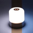 Opladelig LED bord/natlampe - Hvid, touch dæmpbar, 3i1, IP54 indendørs/udendørs