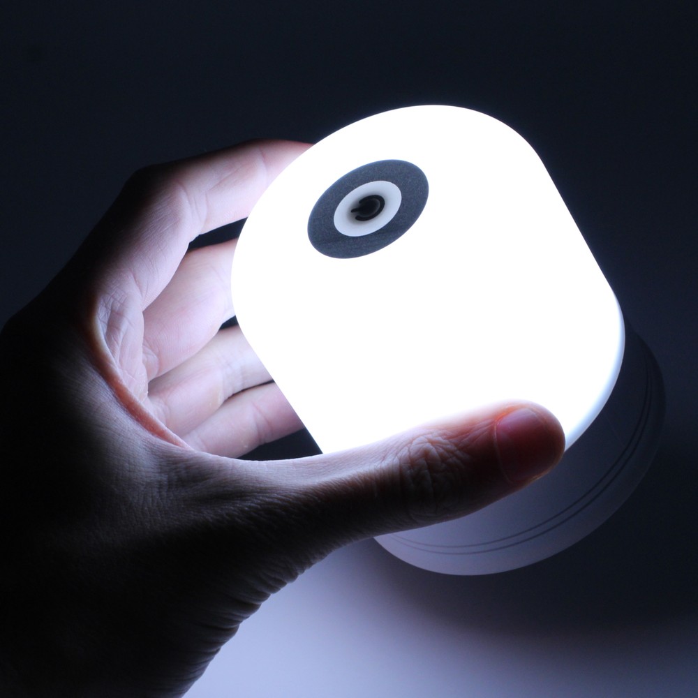 Opladelig LED bord/natlampe - Hvid, touch dæmpbar, 3i1, IP54 indendørs/udendørs