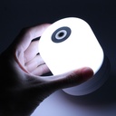 Opladelig LED bord/natlampe - Hvid, touch dæmpbar, 3i1, IP54 indendørs/udendørs