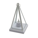 LED lanterne trekantet - Hvid, batteridrevet, IP54 til brug indendørs og udendørs, 1W, 100lm, RA80