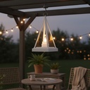 LED lanterne trekantet - Hvid, batteridrevet, IP54 til brug indendørs og udendørs, 1W, 100lm, RA80