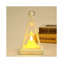 LED lanterne trekantet - Hvid, batteridrevet, IP54 til brug indendørs og udendørs, 1W, 100lm, RA80