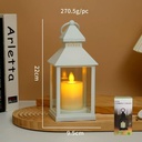 LED lanterne med flammeeffekt - Hvid firkantet batteri IP54 indendørs/udendørs - 1W 100lm RA80 IP54