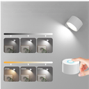 Genopladelig væglampe CCT - 4,5W, Hvid, rund, 360° roterbar, inde/ude, IP54, inkl. lyskilde