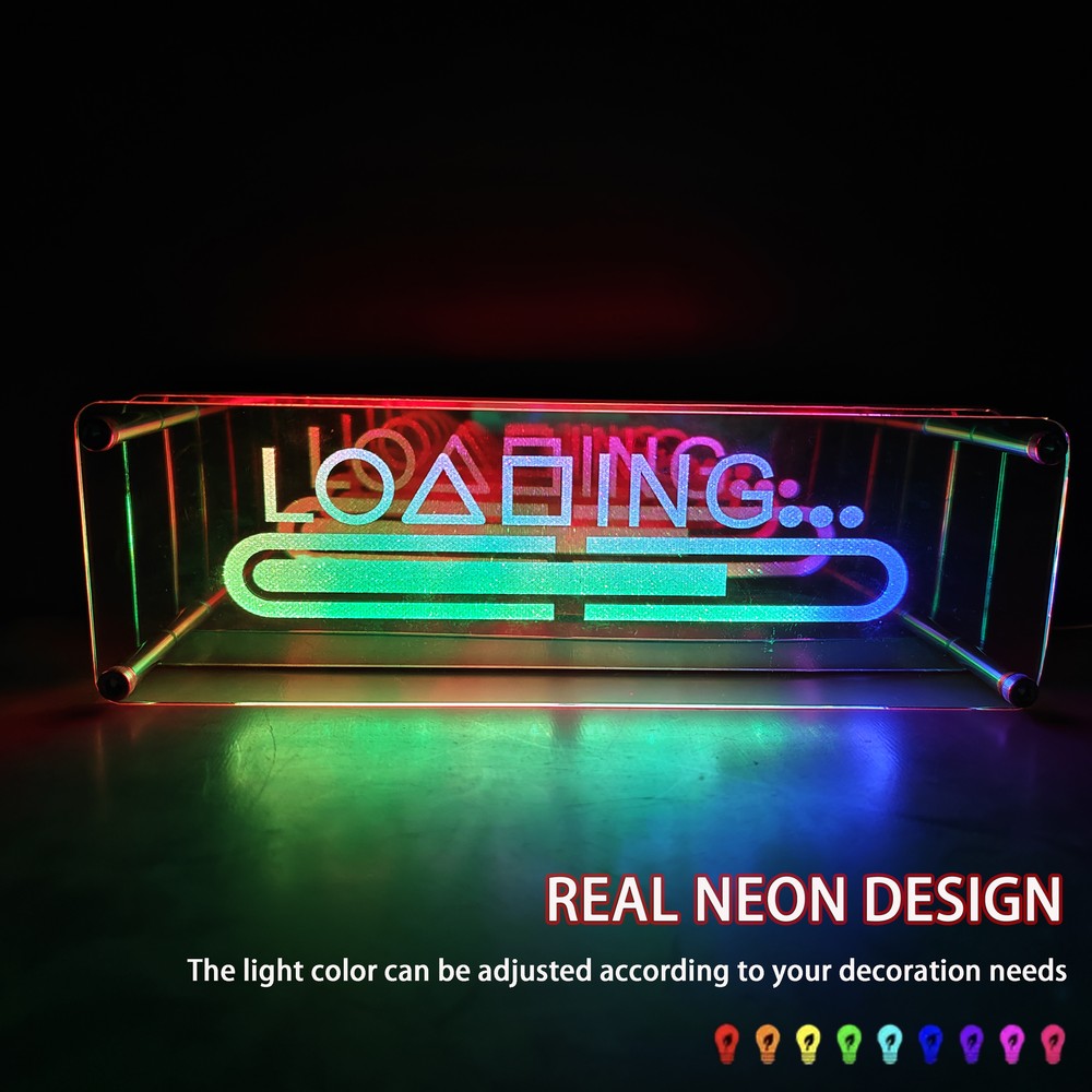 Neon skilt med RGBIC LED lys og Bluetooth til 5V USB-input