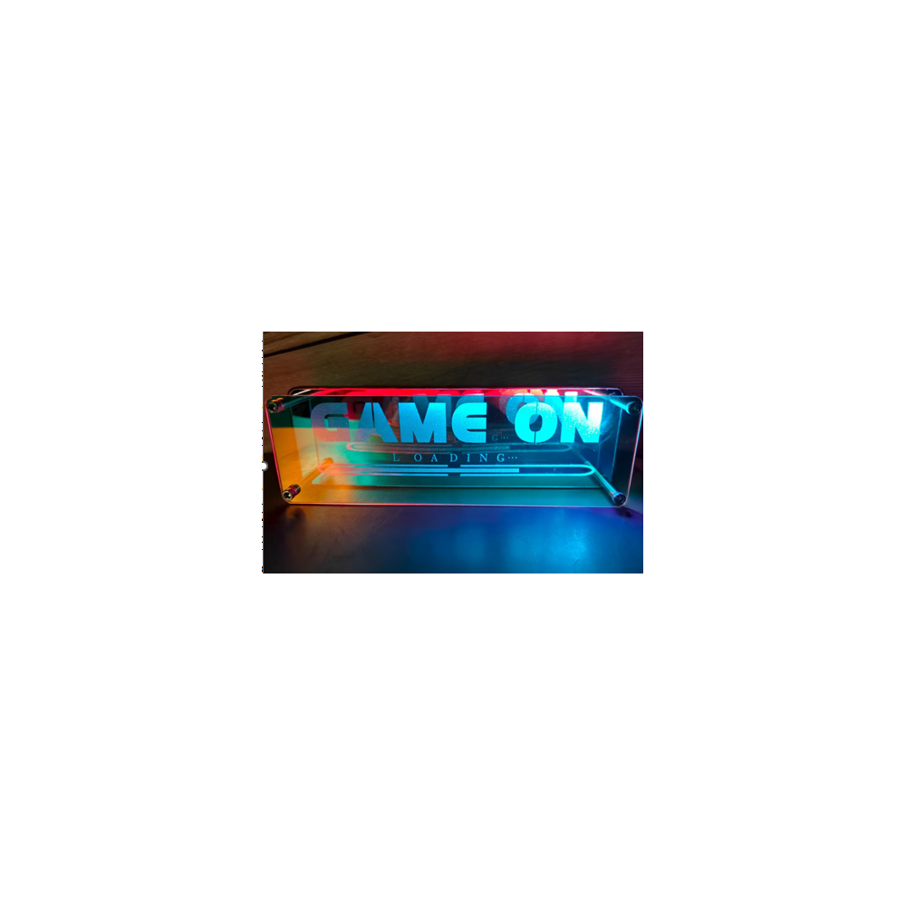 Neon LED RGBIC Bluetooth skilt til gaming med USB-indgang