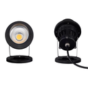6W LED havelampe med spyd, sort finish, IP65-klassificeret, 12-24V, 450lm, erstatter 60W, RA82