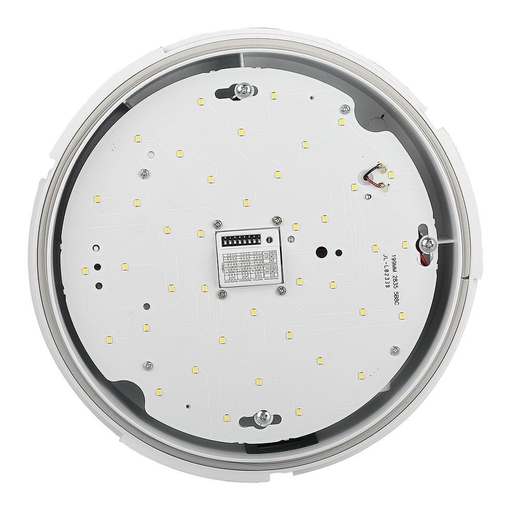 V-Tac 15W LED loftslampe med mikrobølgesensor, skumringssensor og vågelys, IP65, inkl. lyskilde