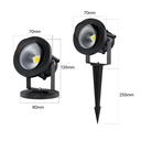 6W LED havelampe med spyd, sort finish, IP65-klassificeret, 12-24V, 450lm, erstatter 60W, RA82