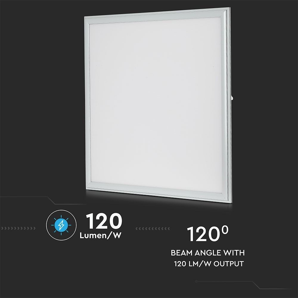 V-Tac 60x60 LED Panel - 32W, 4320lm, Hvid Kant, Erstatter 180W, RA80
