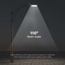 100W LED gadelygte med Samsung Chip, 4000K, grå hus - 5 års garanti