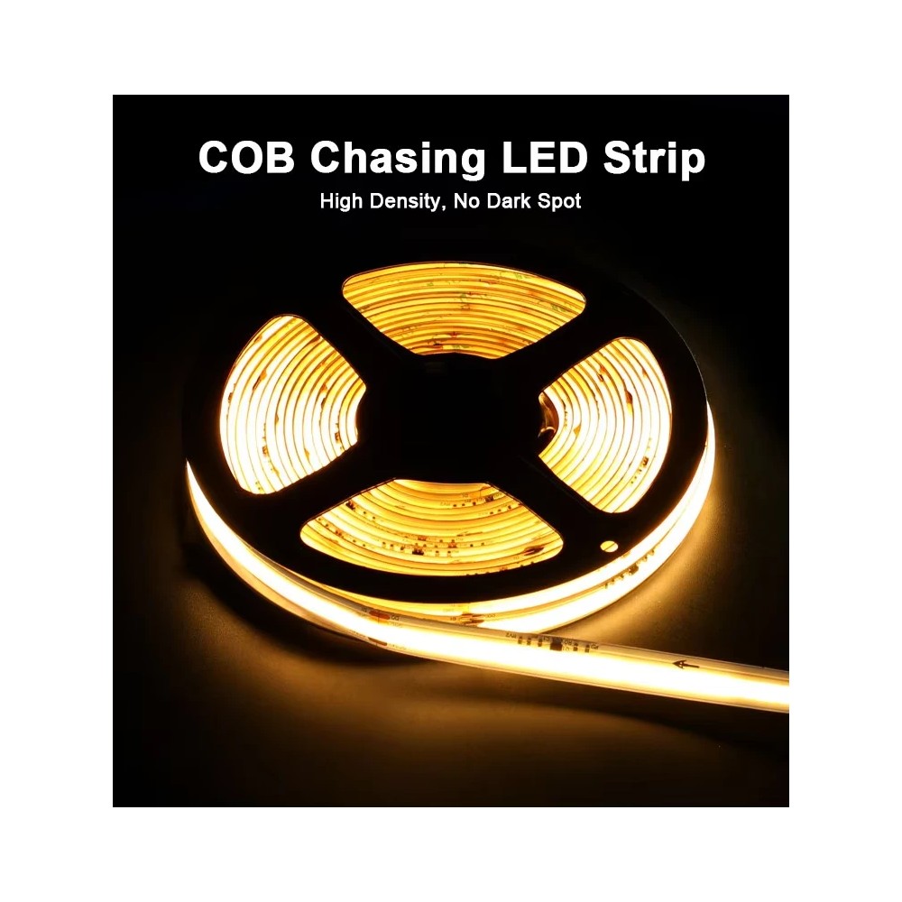 5m COB LED strip IC løbelys/running - 12W/m, 120 LED pr. meter, 24V