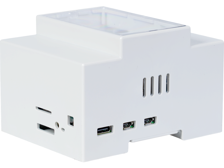 Raspberry Pi 5 DIN-skinne kabinet,, Hvid
