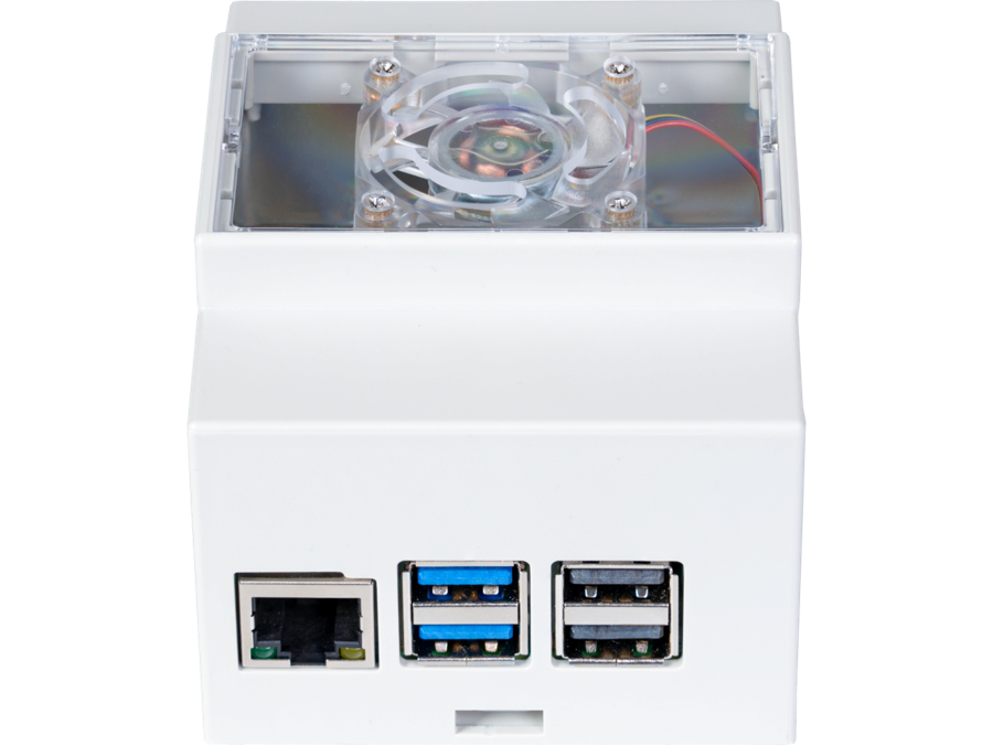 Raspberry Pi 5 DIN-skinne kabinet,, Hvid