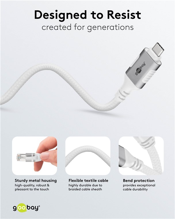 USB-C™ 3.1 til RJ45 netværkskabel, Hvid (3m)