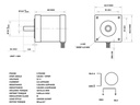 Stepper motor NEMA17 - 3,1Vdc 2,5A 1,8°/200 step (4-pol)