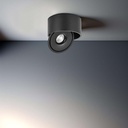 30W LED nedadrettet lys - Flad, COB, monteret, 3i1, sort hus, 28W effekt, 2500lm, RA90.