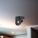 30W LED nedadrettet lys - Flad, COB, monteret, 3i1, sort hus, 28W effekt, 2500lm, RA90.