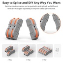 Muffe til skrueløs tilslutning af ledning 0,32-2,5mm2, 230V - 34 stk.