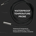 Vandtæt temperatursonde - kompatibel med Alexa, Google Home - Smart Home-temperaturmåler