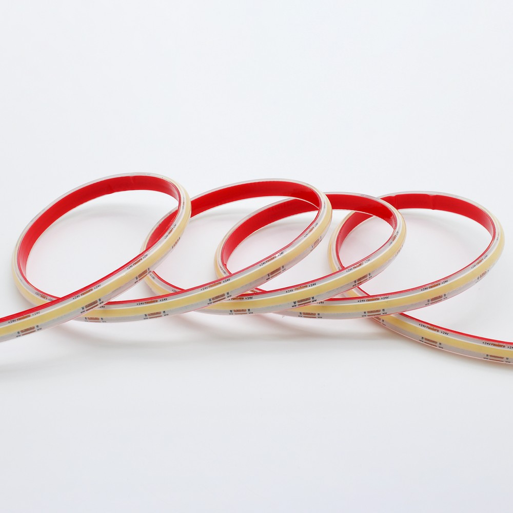 5m COB CCT LED strip RA90 - 20W/m, 24V, IP68, 576 LED pr. meter - Høj kvalitet, 20W/meter, 24V, Vandtæt IP68, 576 LED pr. meter, RA90 - Perfekt til belysning med naturlig farvegengivelse.