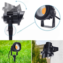 11W LED havelampe med spyd, sort finish, vejrbeskyttet IP65, til 12-24V strømforbrug. Ideel til udendørs belysning med 800lm lysstyrke.