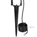 11W LED havelampe med spyd, sort finish, vejrbeskyttet IP65, til 12-24V strømforbrug. Ideel til udendørs belysning med 800lm lysstyrke.