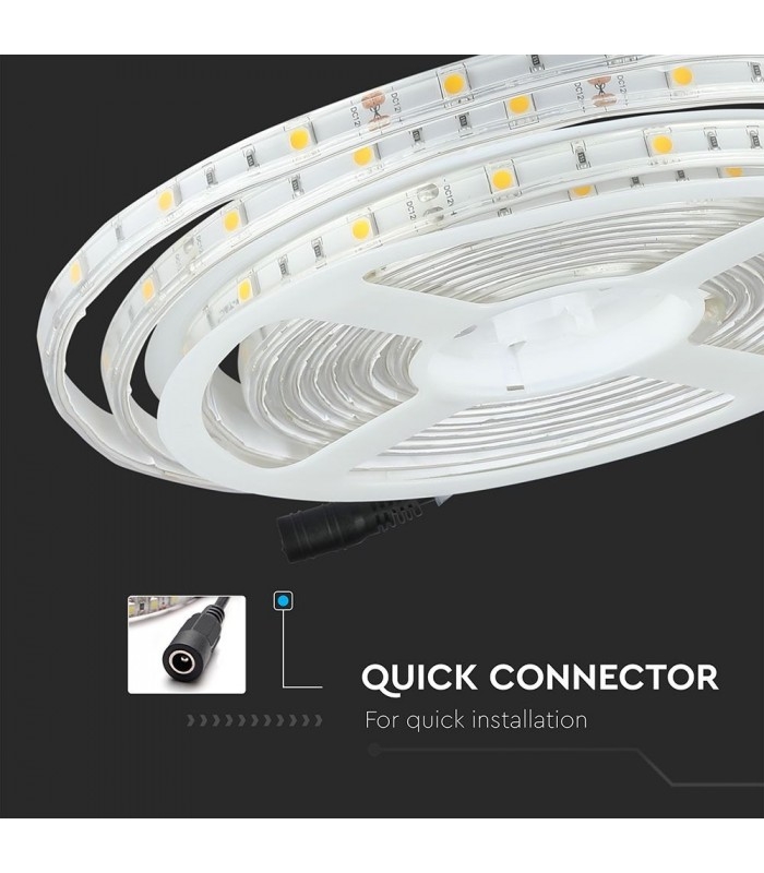 4.8W LED STRIP 3000K varm hvid IP65