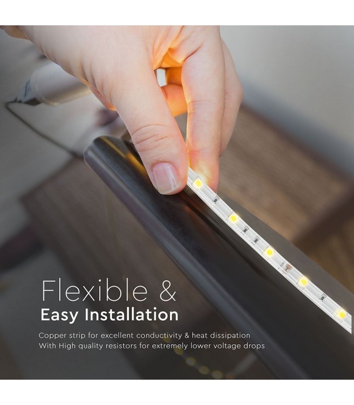 4.8W LED STRIP 3000K varm hvid IP65